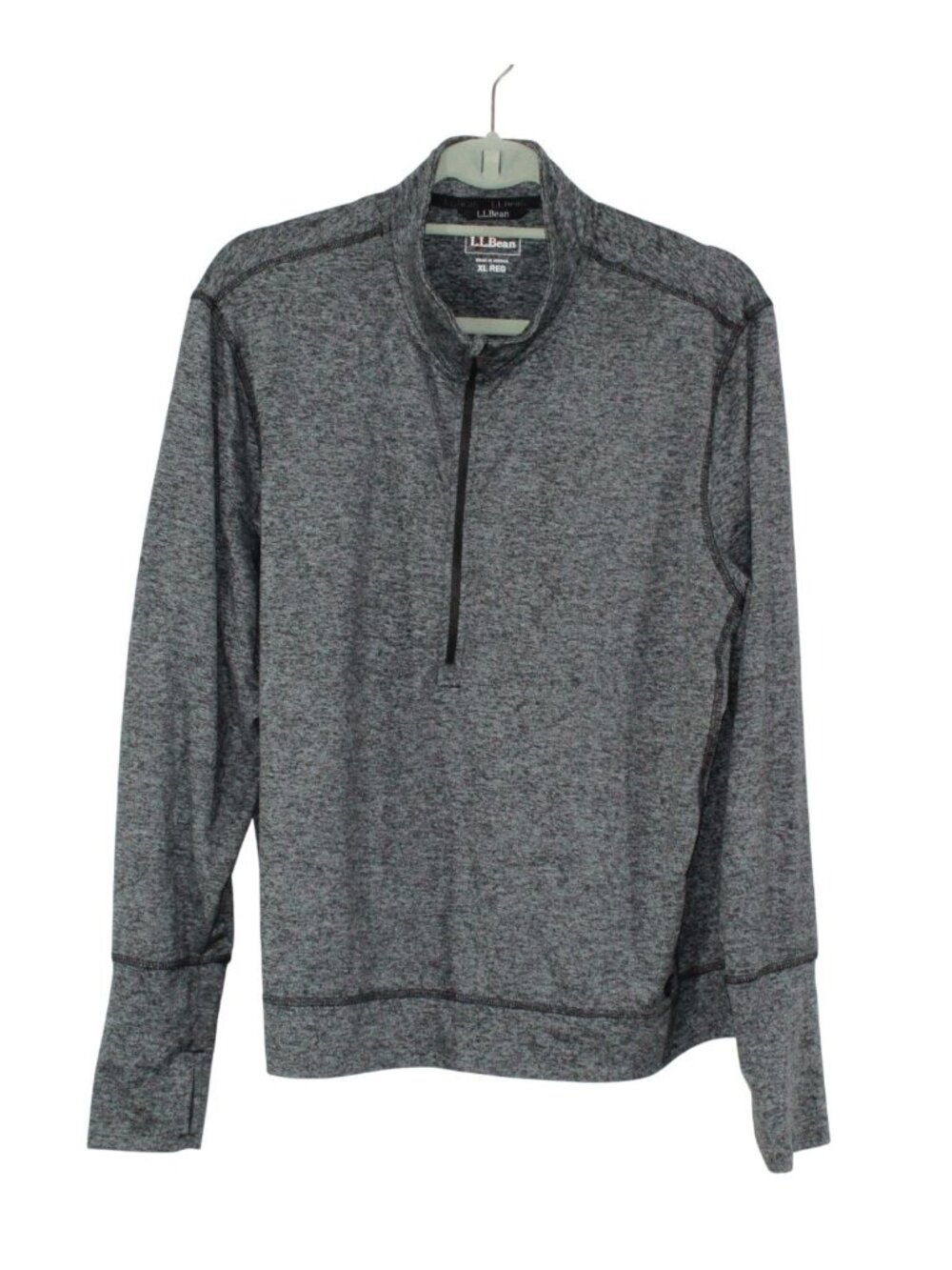 LL Bean Women XL Thumbhole Pullover 1/4 Zip Top Running Lounge Sporty Activewear